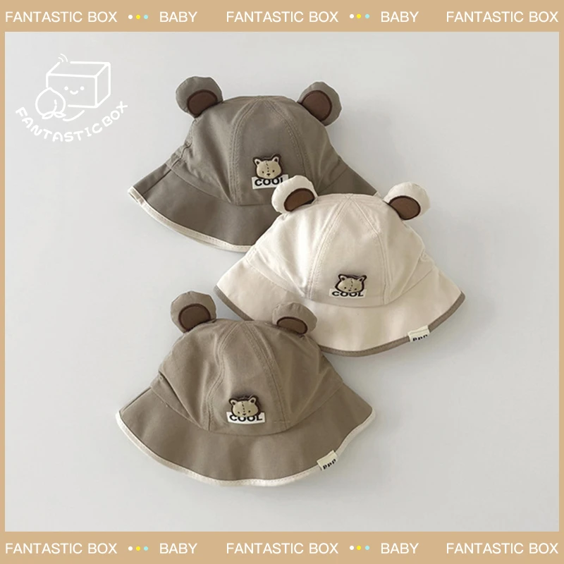 宝宝帽子2025春季新款薄款婴幼儿遮阳渔夫帽可爱百搭男宝女宝盆帽