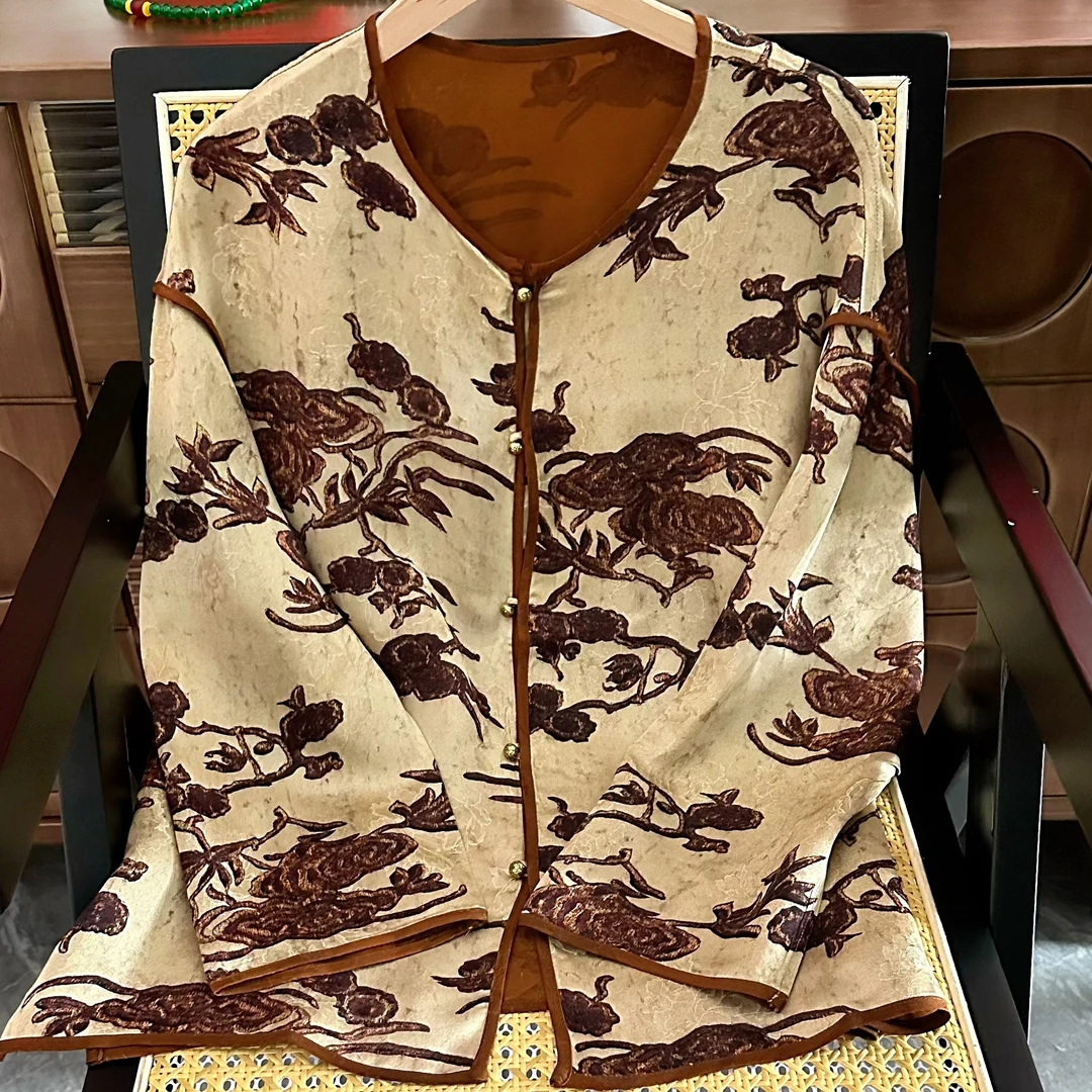 早春新款新中式国风女装上衣开衫遮肉显瘦外套