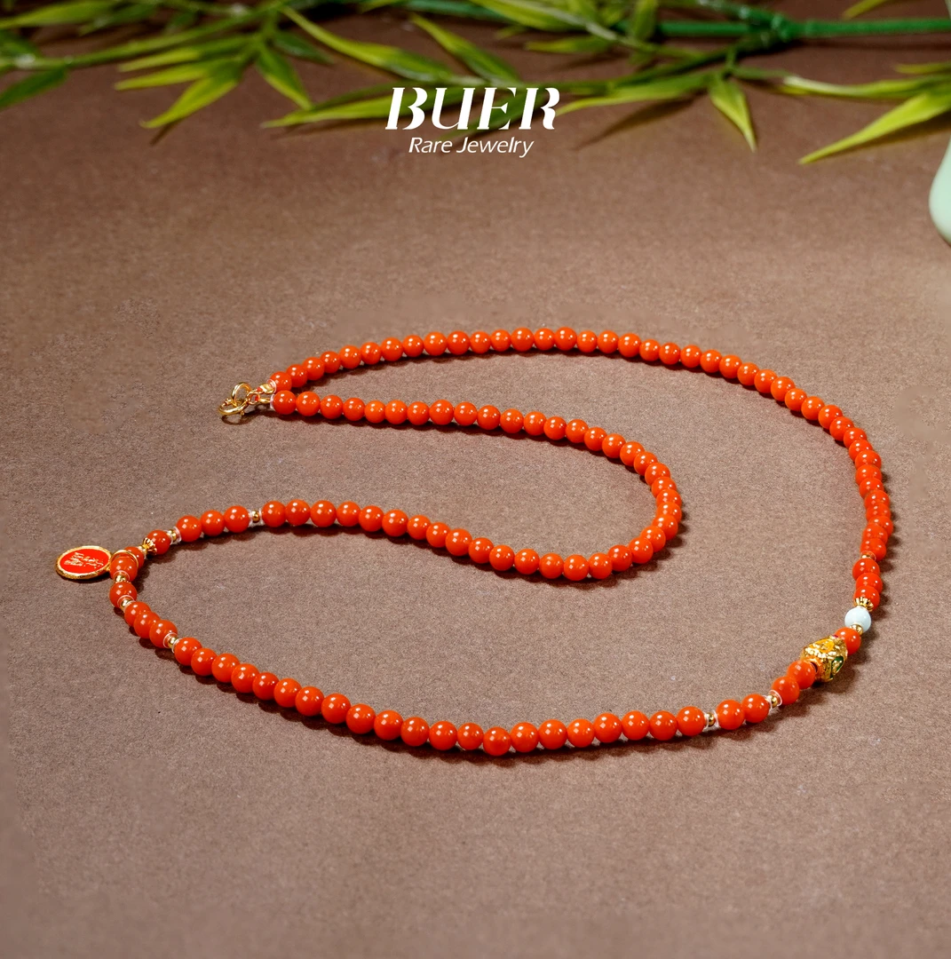 【不二】南红DIY项链4mm+