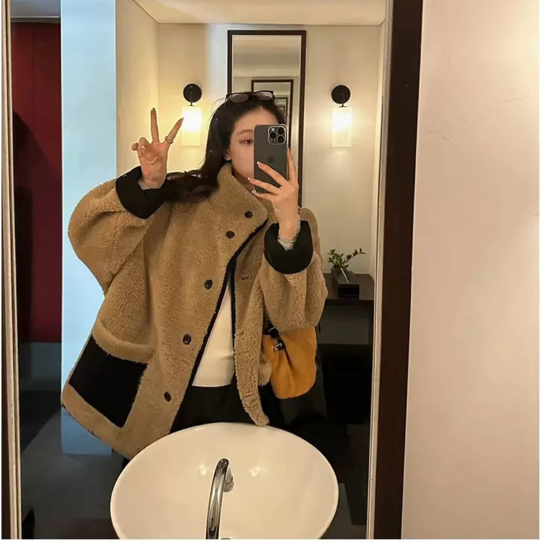 直下摆立领秋季厚款厚常规短外套韩版加绒上衣秋冬短外套