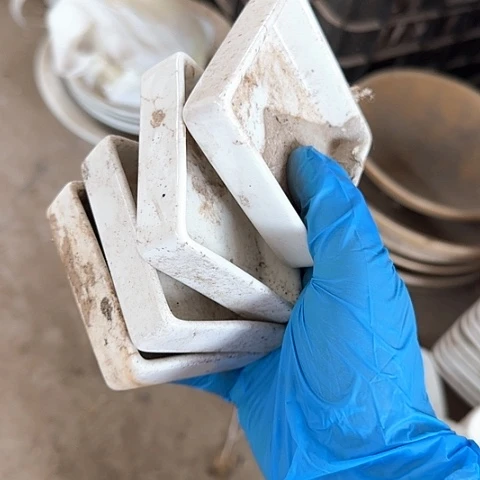 瓷片国营厂库存微瑕7厘米