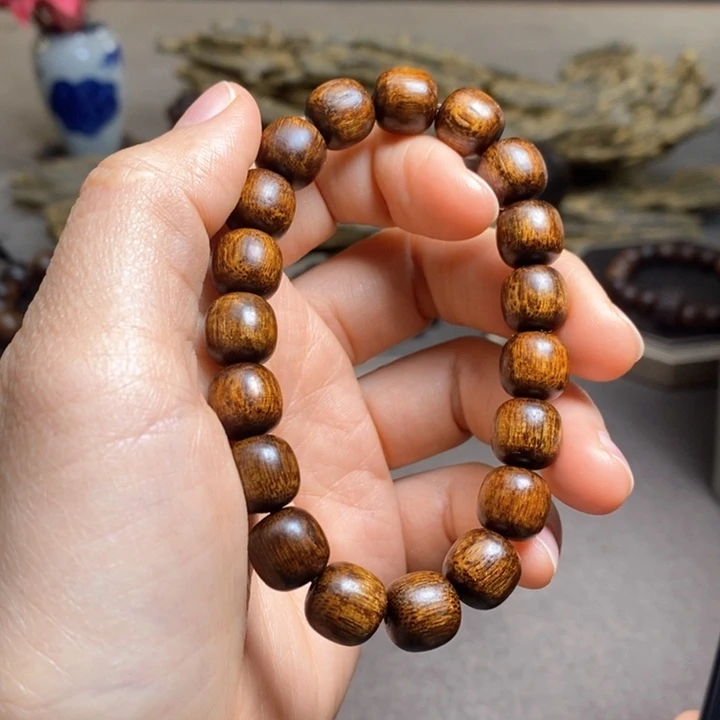 沉香手串越南芽庄黄油白棋楠1.0