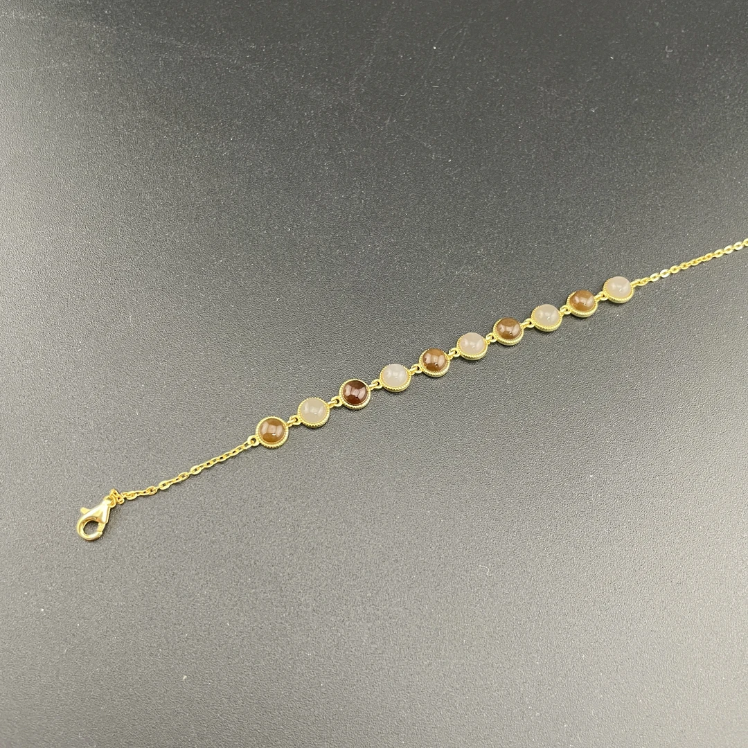 BY0927FZJT标086 北玉精选 和田玉手链 多样性发货