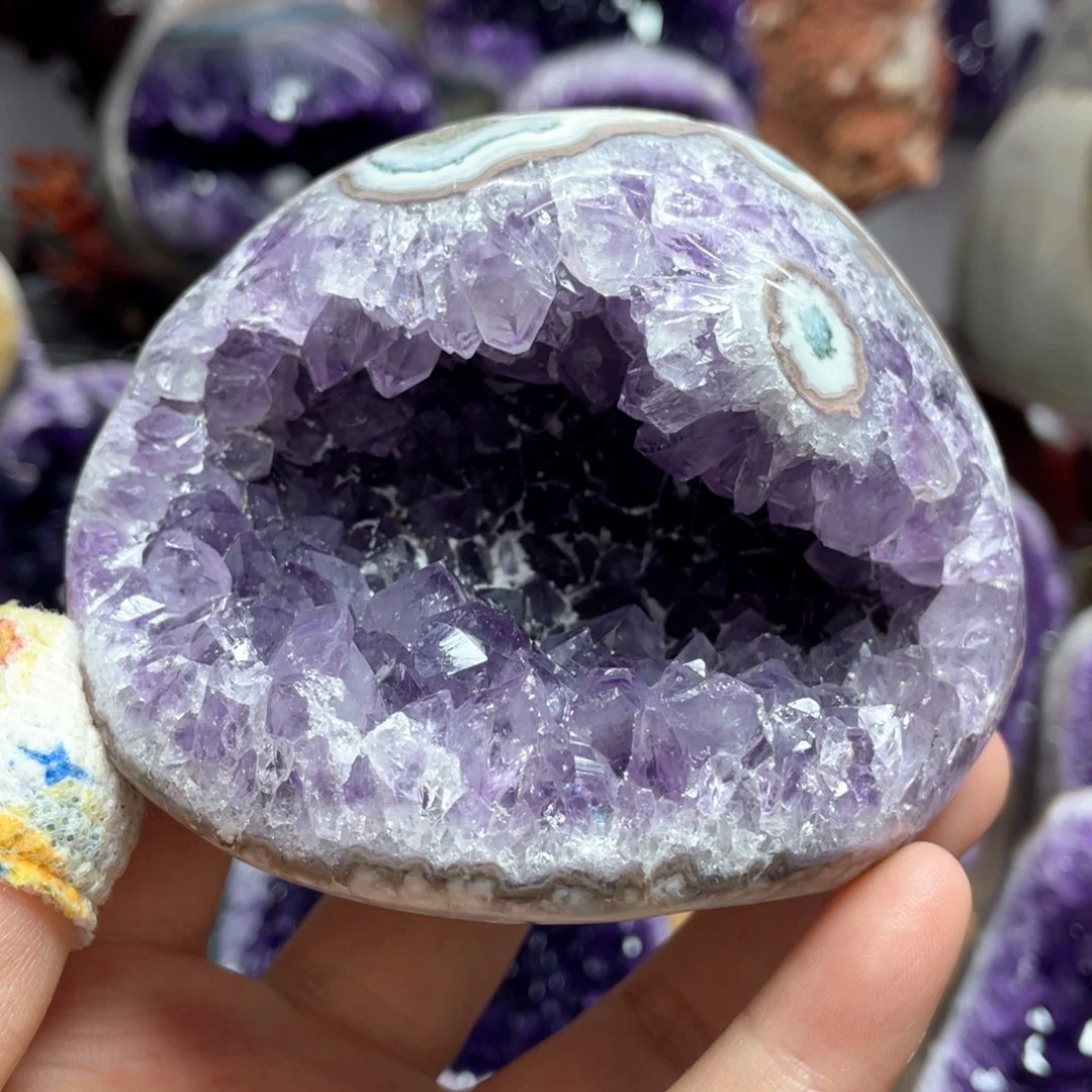 银S925镶嵌珠宝半成品紫晶捡漏