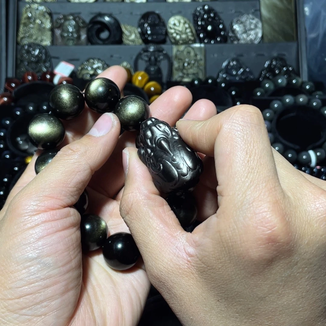 黑曜岩手链未镶嵌?****?