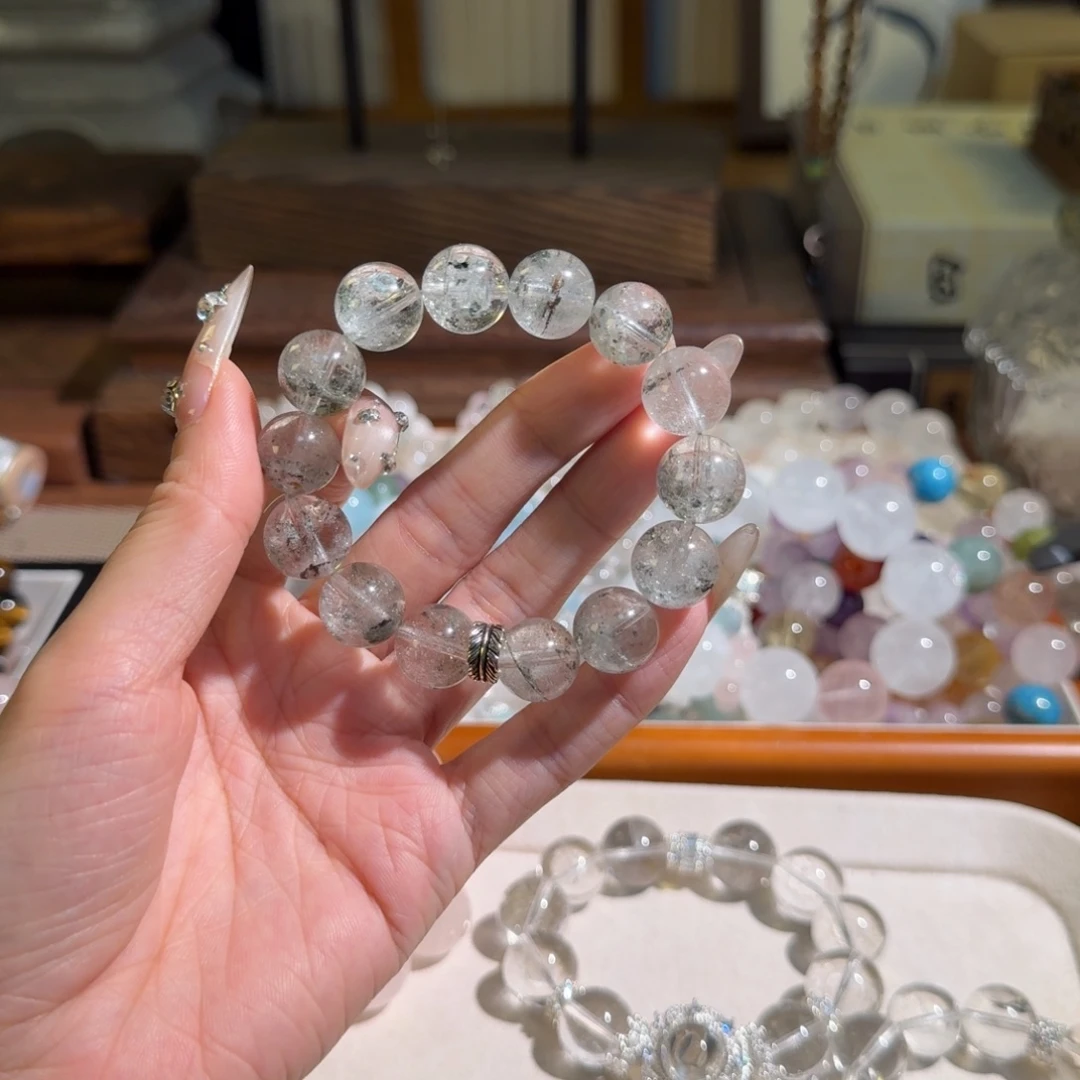 水晶手链未镶嵌绿幽灵12卡