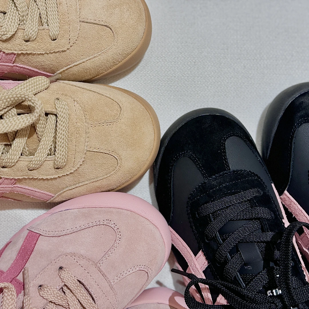 【情人节限定】25SS俏皮粉色德训鞋女运动休闲阿甘鞋透气轻便小白鞋