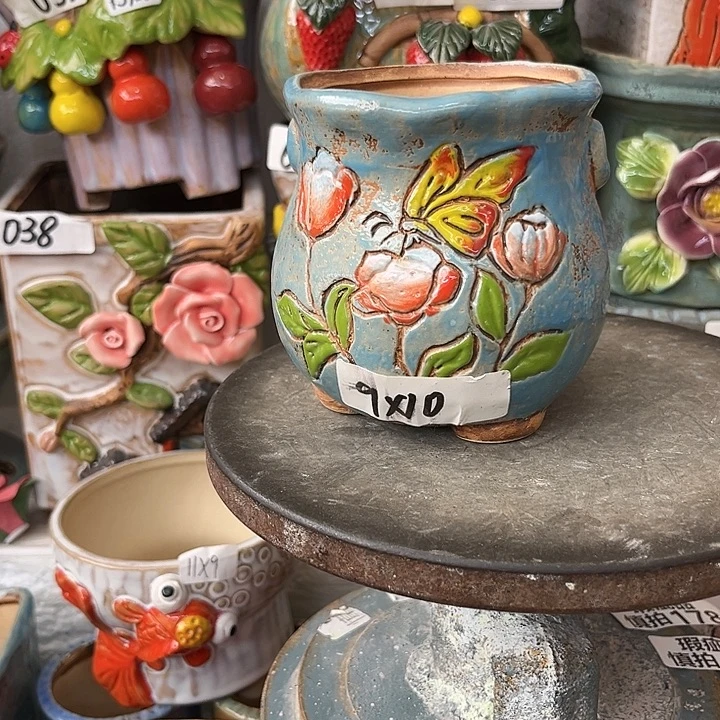 粗陶材质多肉花盆