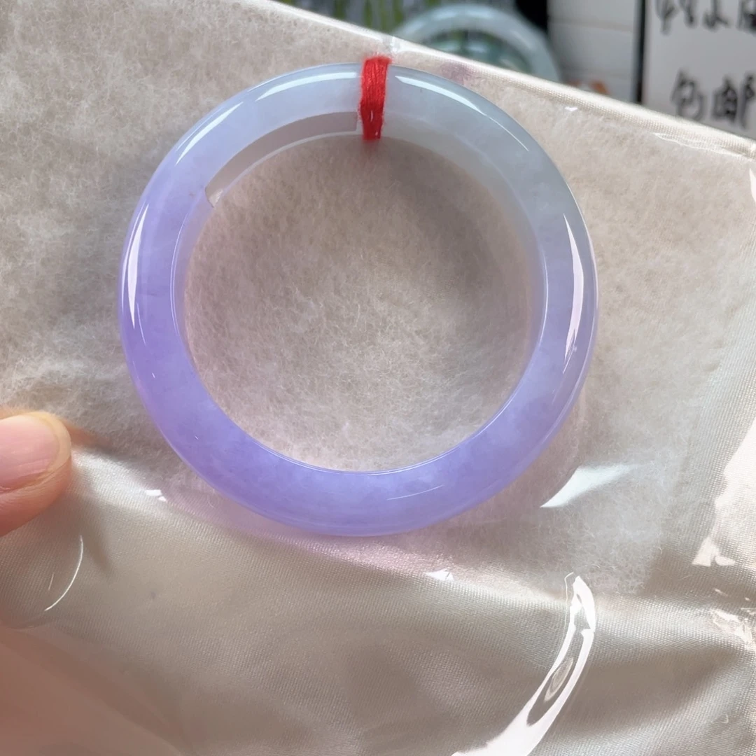 未镶嵌手镯翡翠冰水浓紫色翡翠手镯