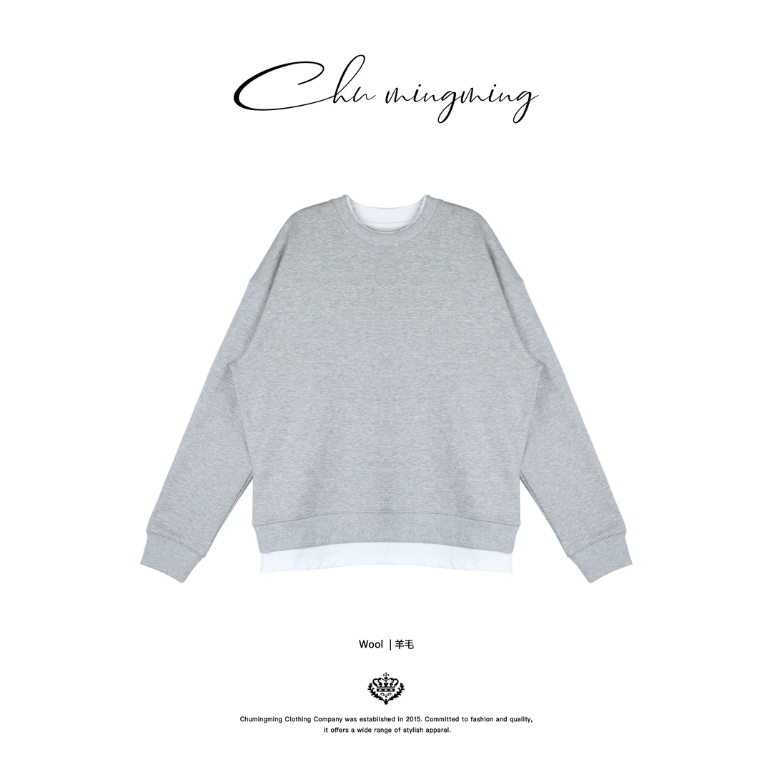 【CHU/2025SSNEW】《灰潮》假两件三角卫衣YQ2545