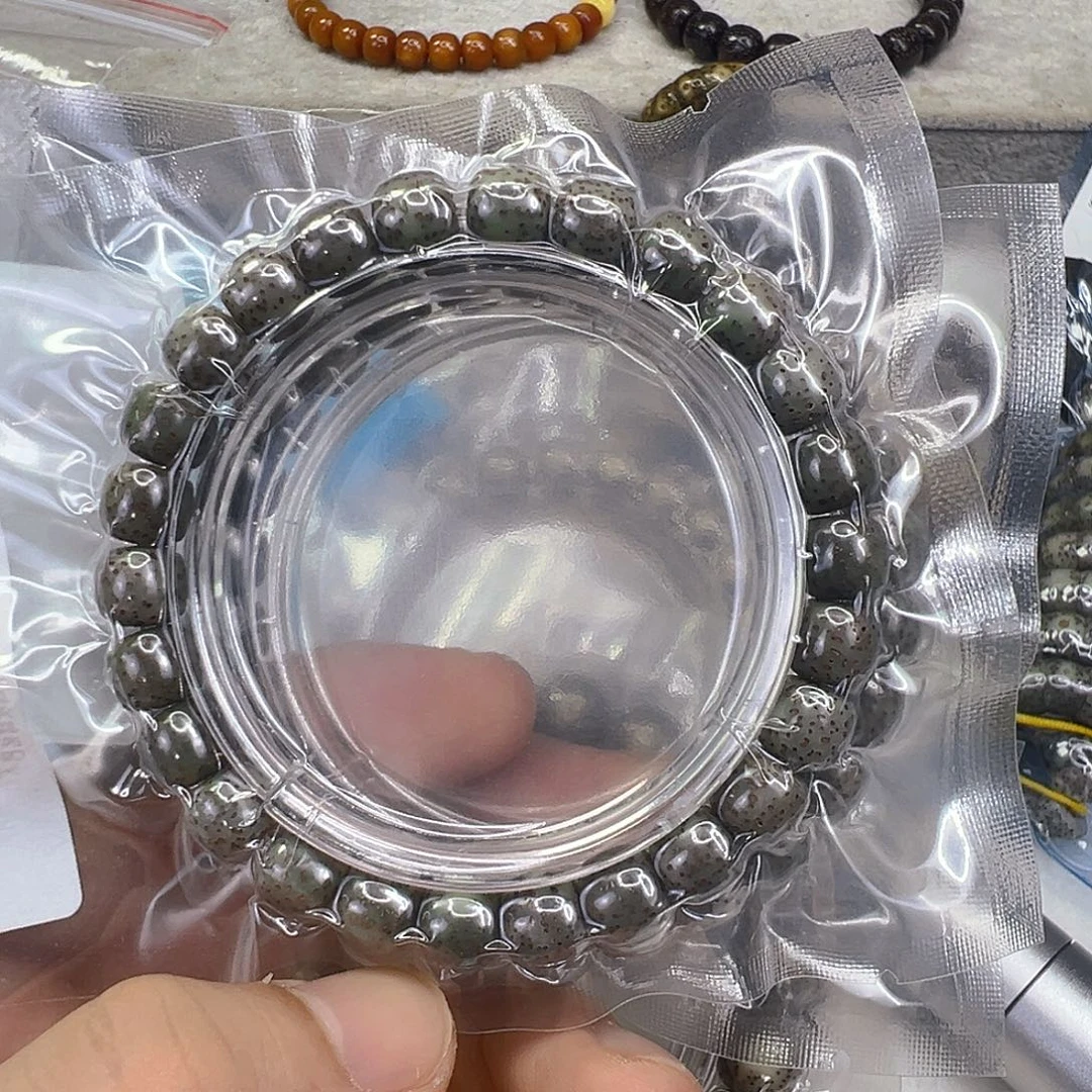手串星月菩提41灭火糯冰绿石玉星月菩提单圈98