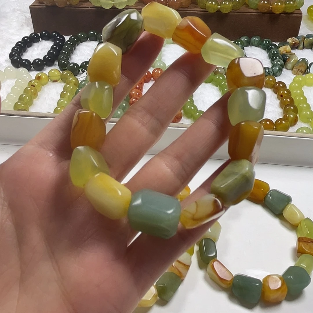 奥****蛇纹石玉未镶嵌手串