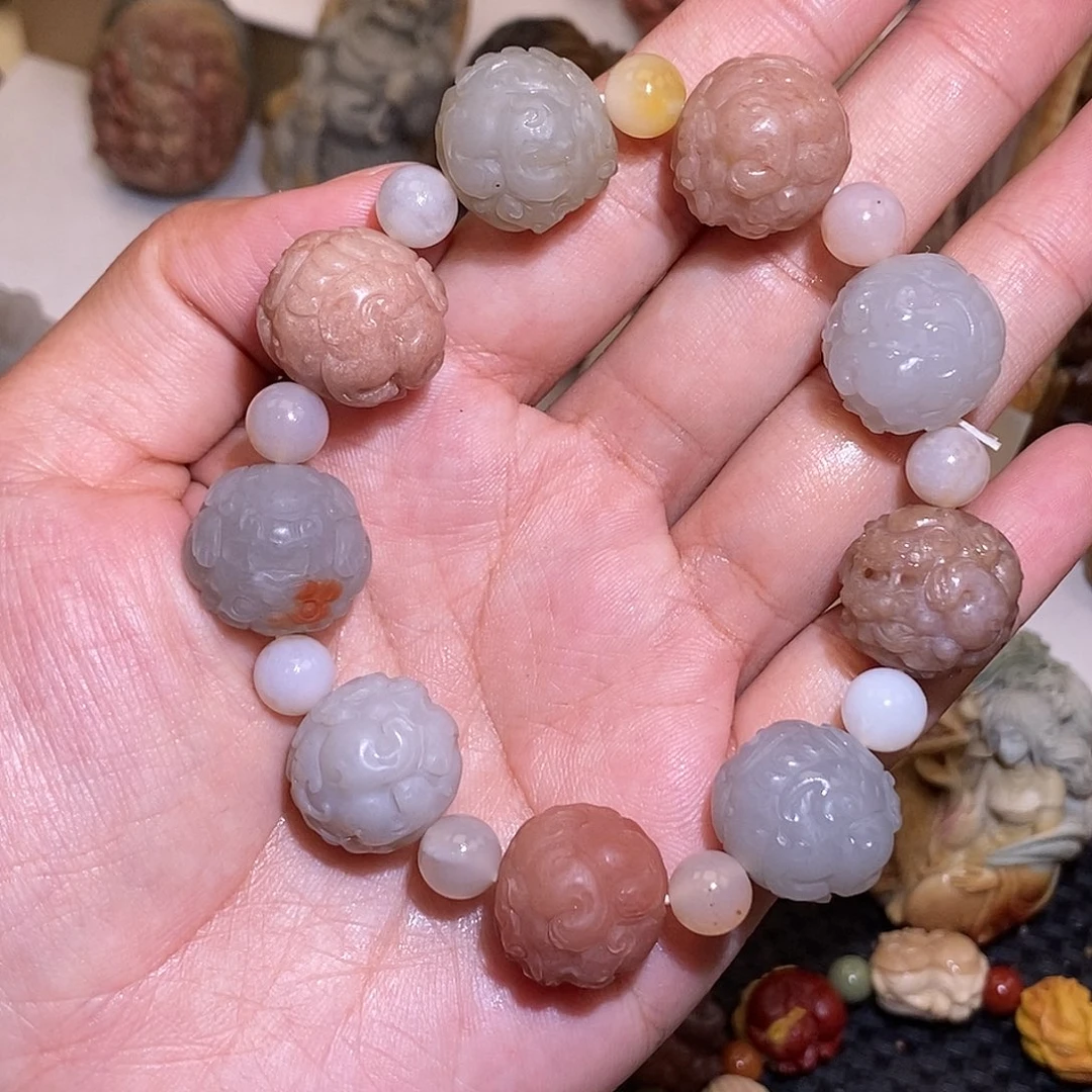 石英质玉（阿拉善玉）未镶嵌手链