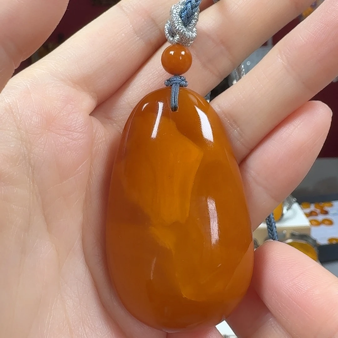 蜜蜡项链未镶嵌吊坠
