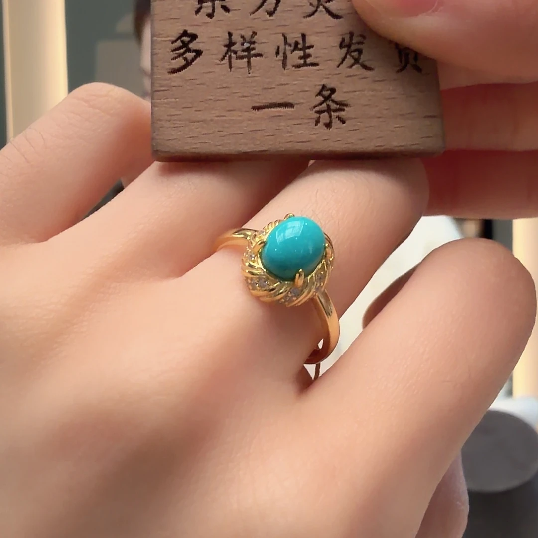 绿松石银S925镶嵌颈饰