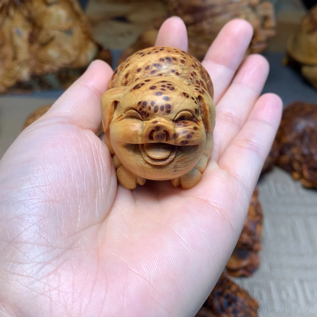 团***绒柏木（崖柏）小猪手把