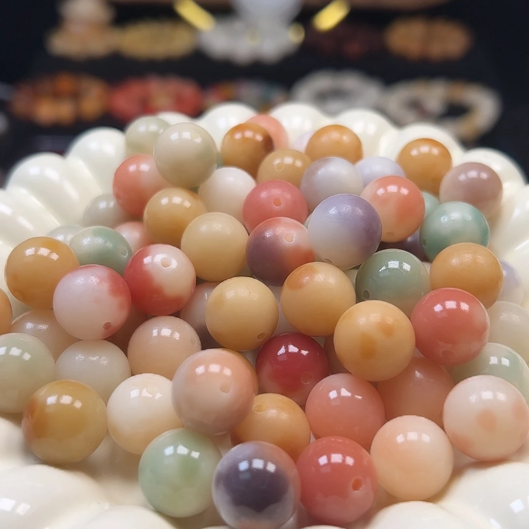 菩提根/象牙果手串卡14➕非料花皮多宝圆500颗