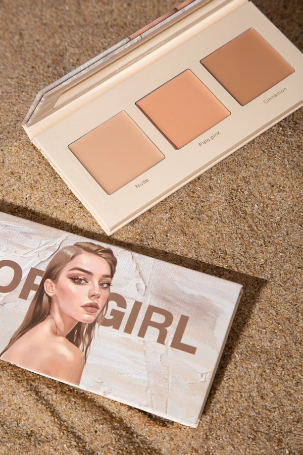 下单送卸妆膏 oops girl 定制无瑕三色遮瑕盘