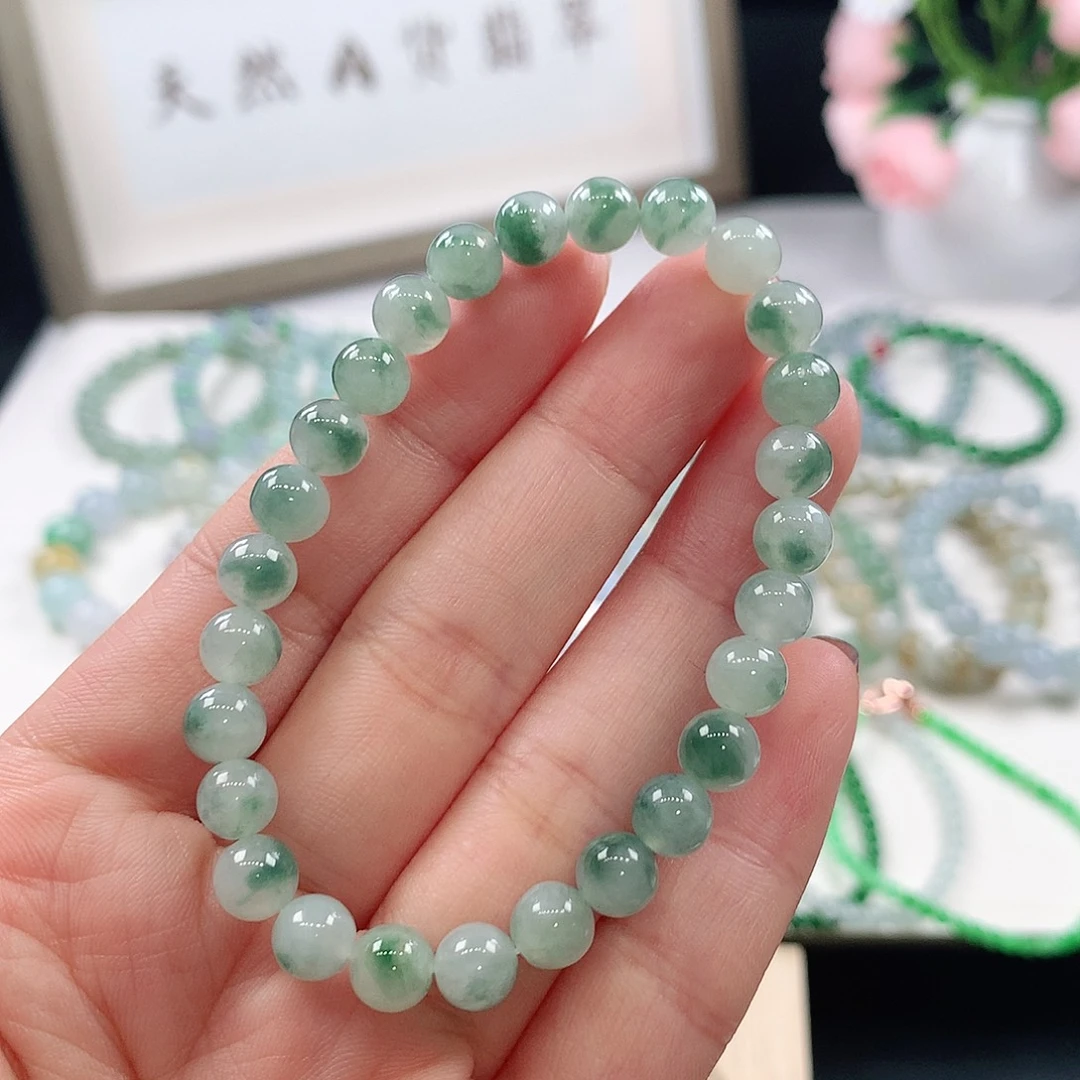 翡翠未镶嵌手链6.6mm