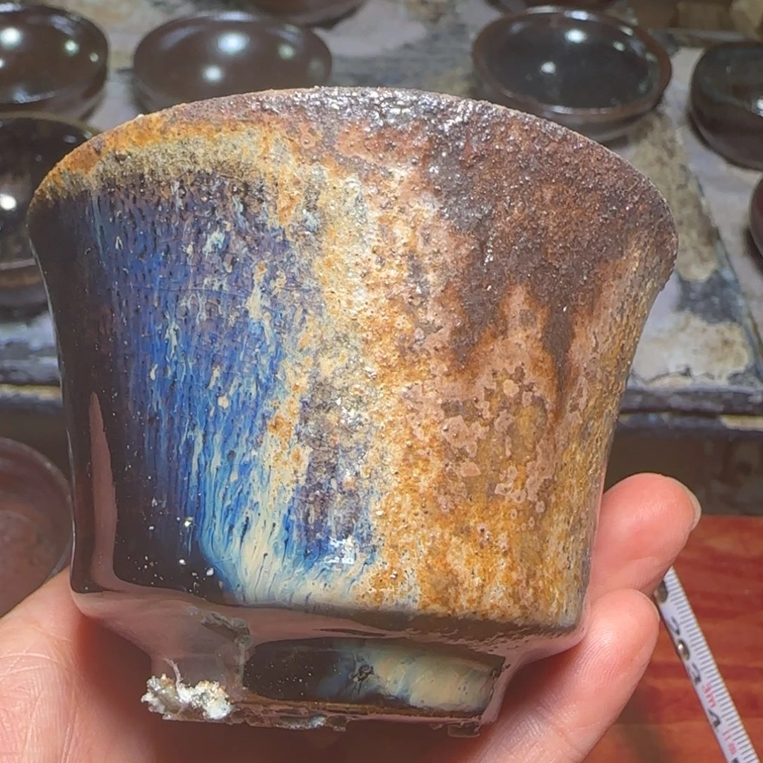 柴烧建盏茶盏茶杯494