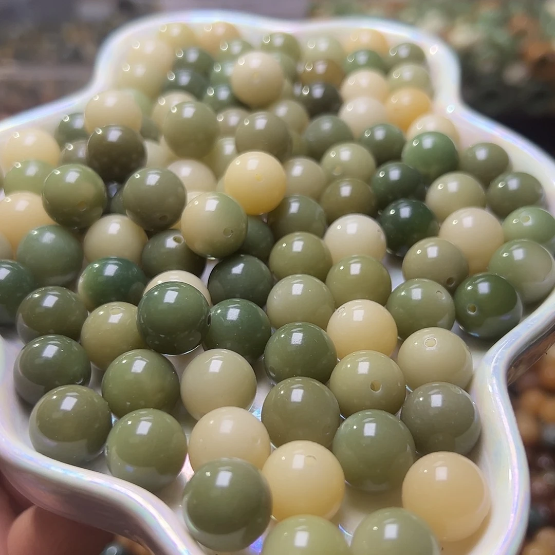 菩提根/象牙果吊坠卡13非料绿圆108颗