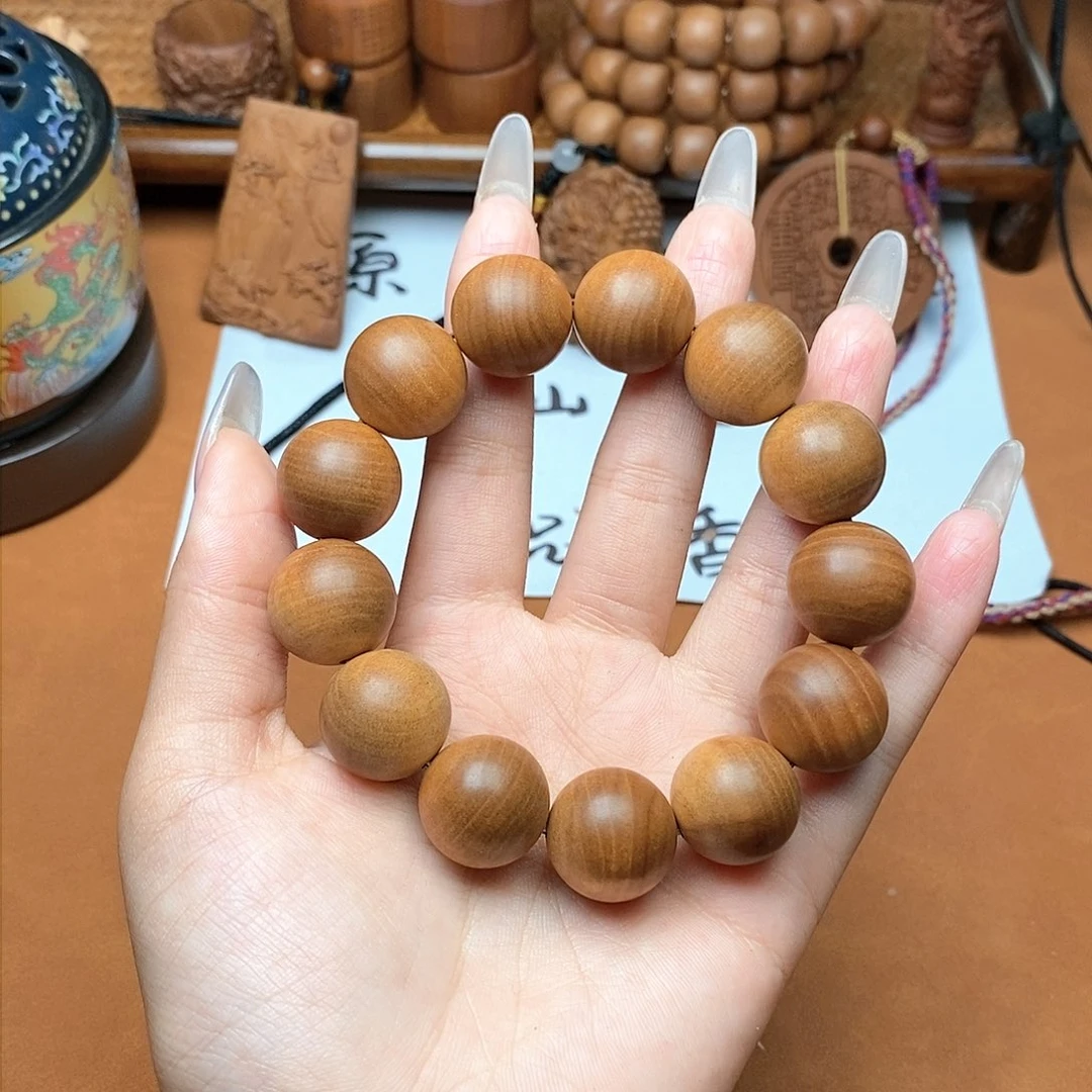 檀香木手串/手链1.8横纹沉水瑕疵