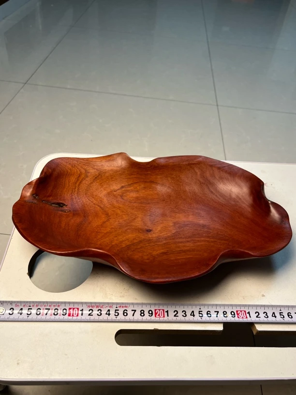 缅甸花梨大果紫檀随形工艺品水果盘干果盘收纳盘茶盘