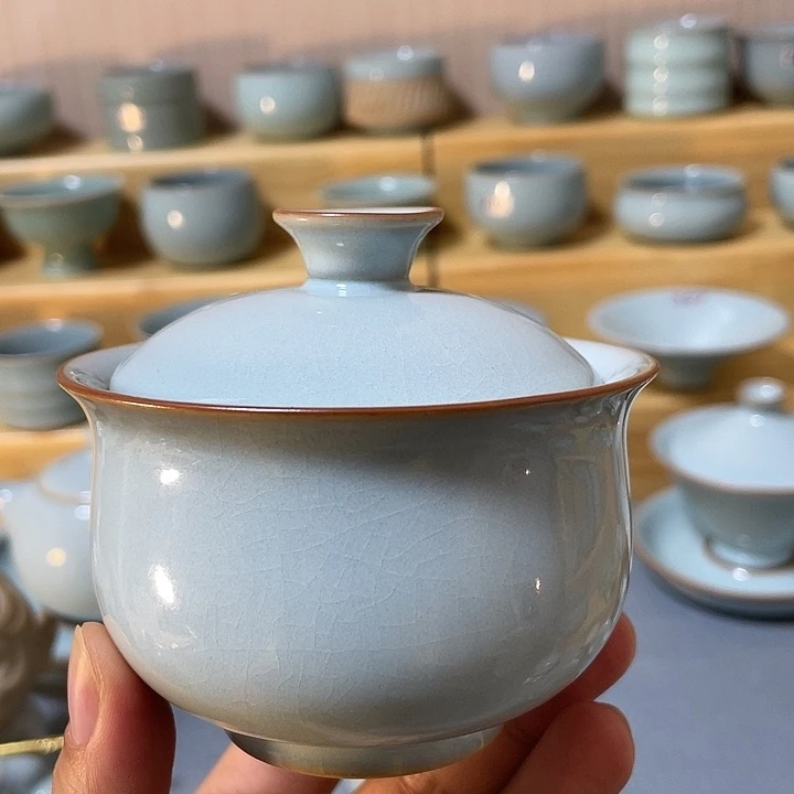 杯子陶瓷天青汝瓷两才150ml