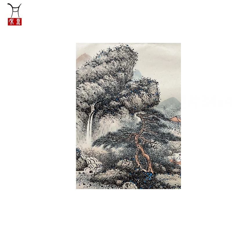 Q1037山水镜片34x43/1.3平尺