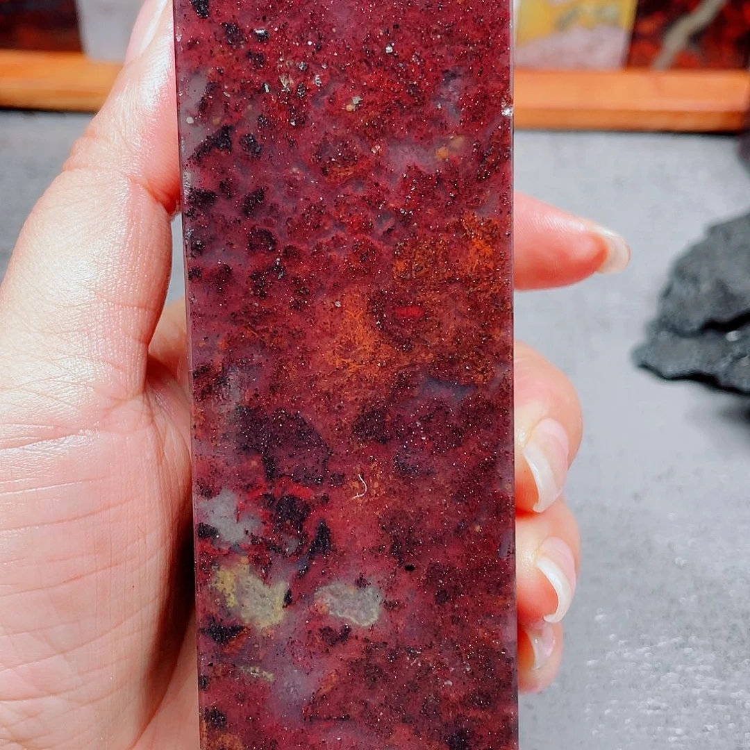 【闪购商品】玉桂林鸡血玉印章素章23