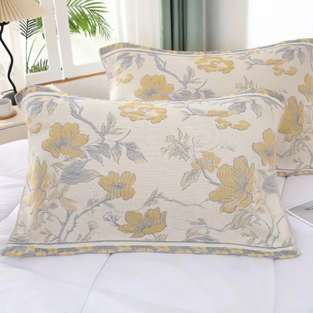 纱布枕巾--山水芙蓉