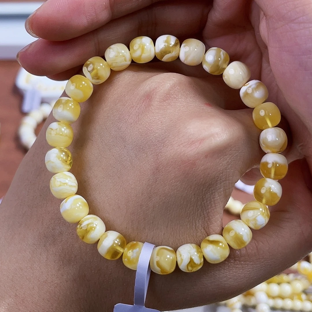 琥珀未镶嵌裸石8金白