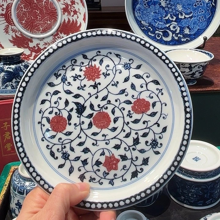 子君堂青花釉里壶承