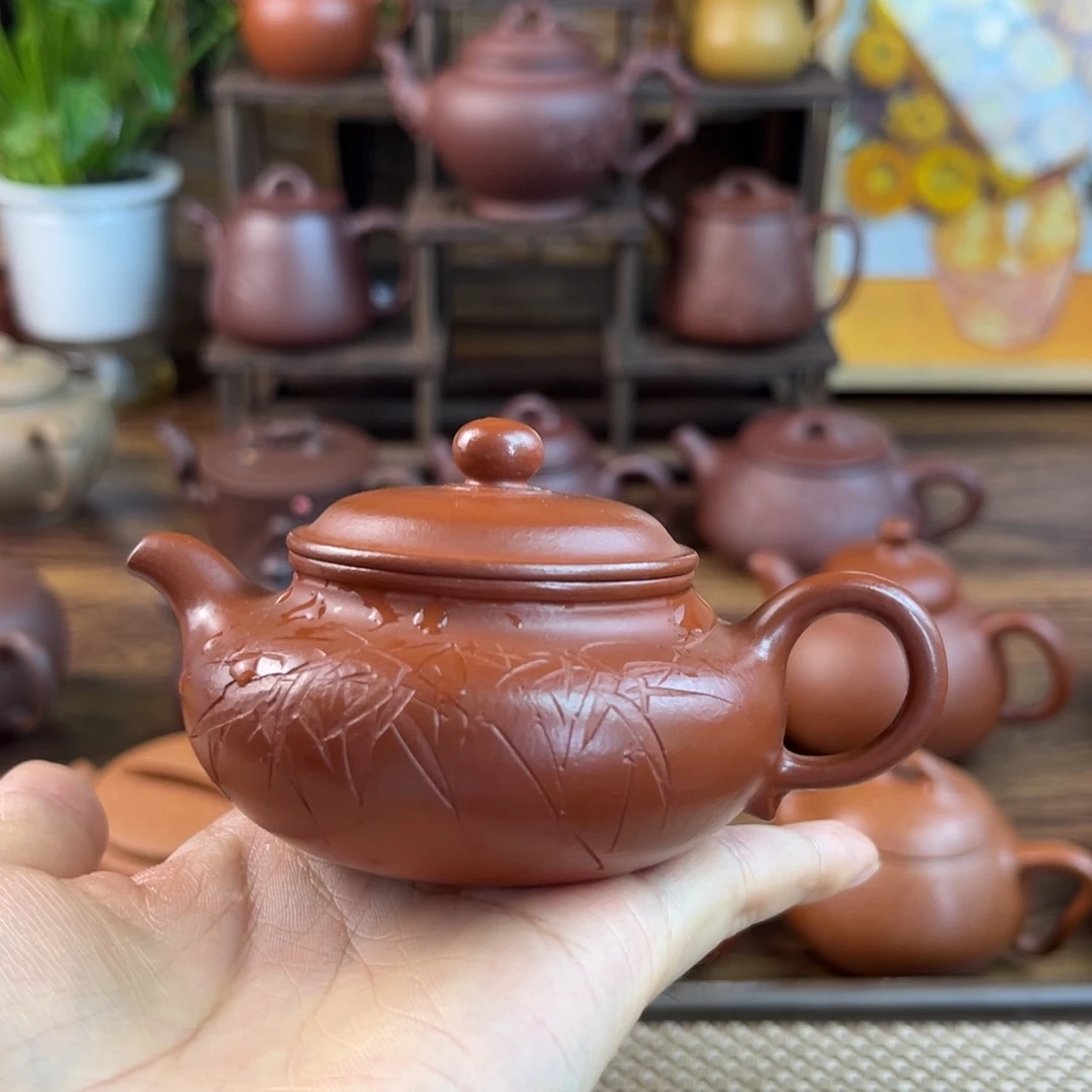 7***⒎紫砂茶壶手工制作工艺精湛