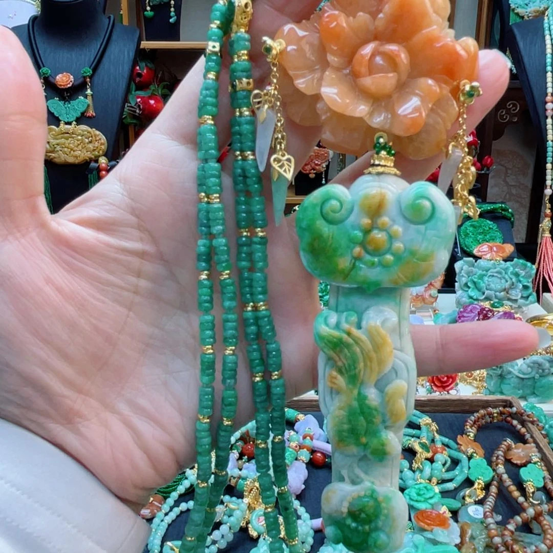 翡翠毛衣链未镶嵌48小时鉴赏期