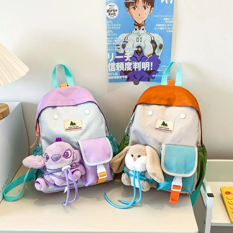 卡通儿童幼儿园书包洋气宝宝公仔背包可爱超轻小学生户外出游双肩