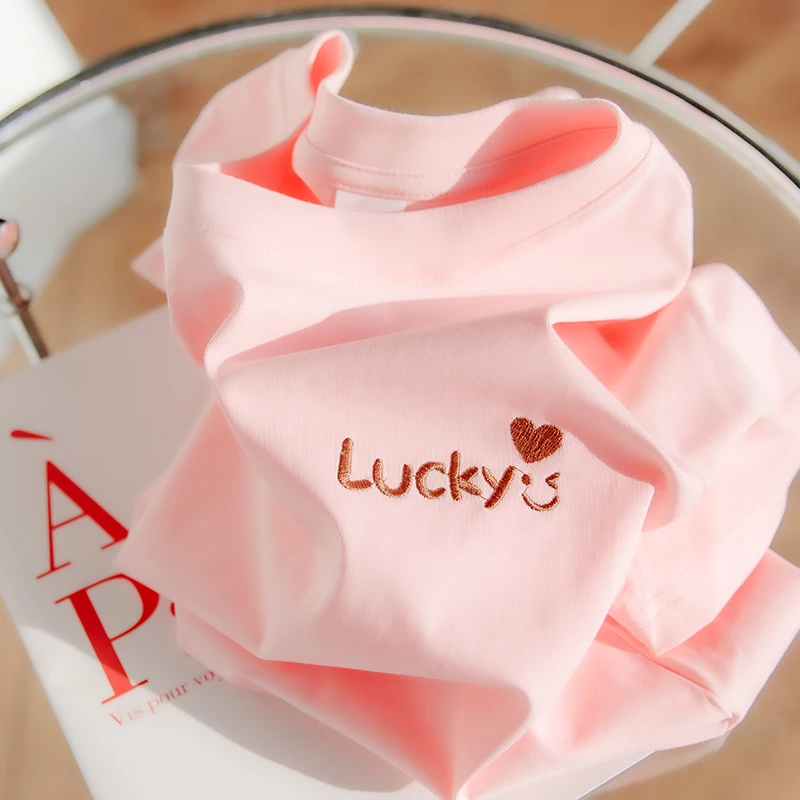 新款刺绣纯棉短袖t恤女2025年新款宽松男女款宽松百搭ins潮t恤