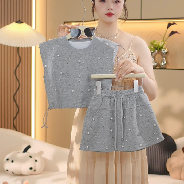 【一甜】女童洋气短袖裙子夏季时髦公主套装中大童2025新款