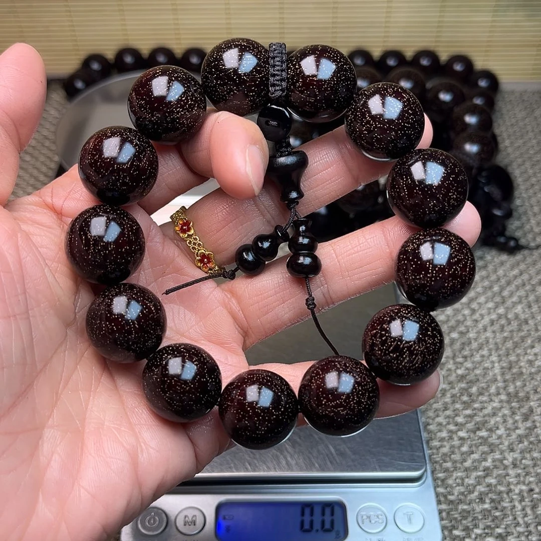 南***叶檀香紫檀（小叶紫檀）1.8 13颗 爆星