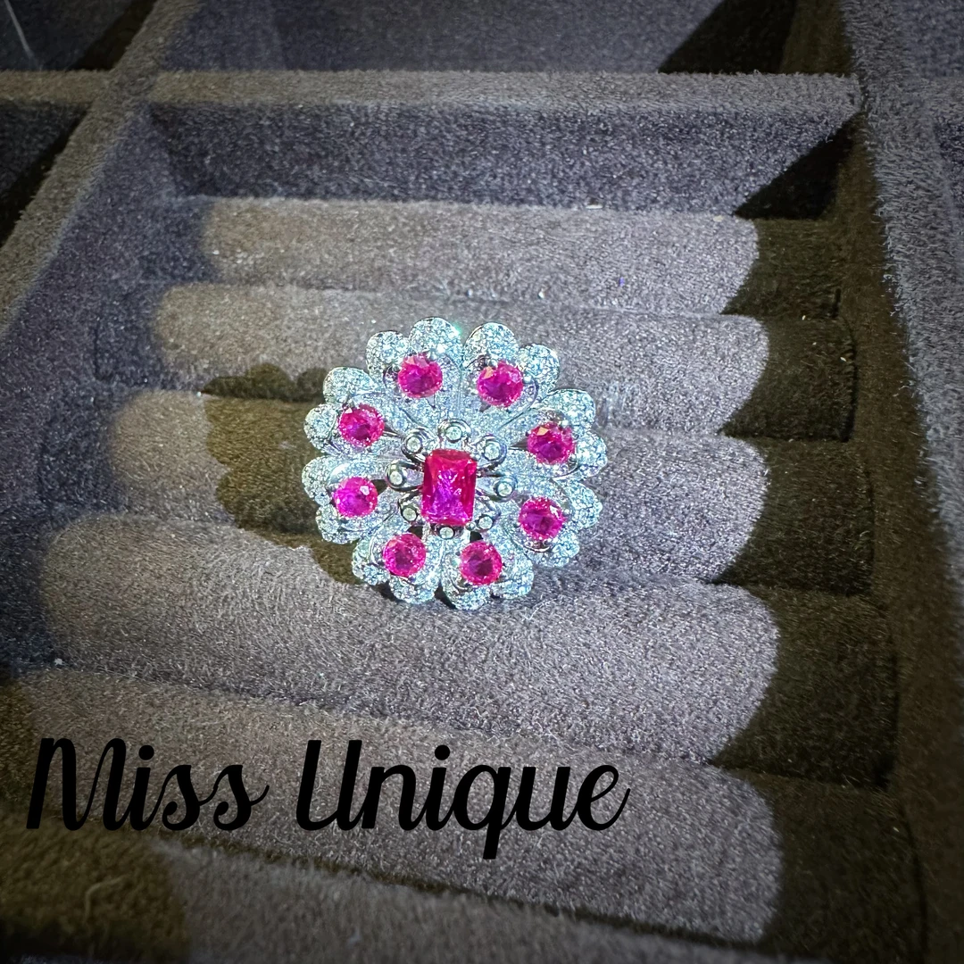 D5073红刚八瓣太阳花戒指