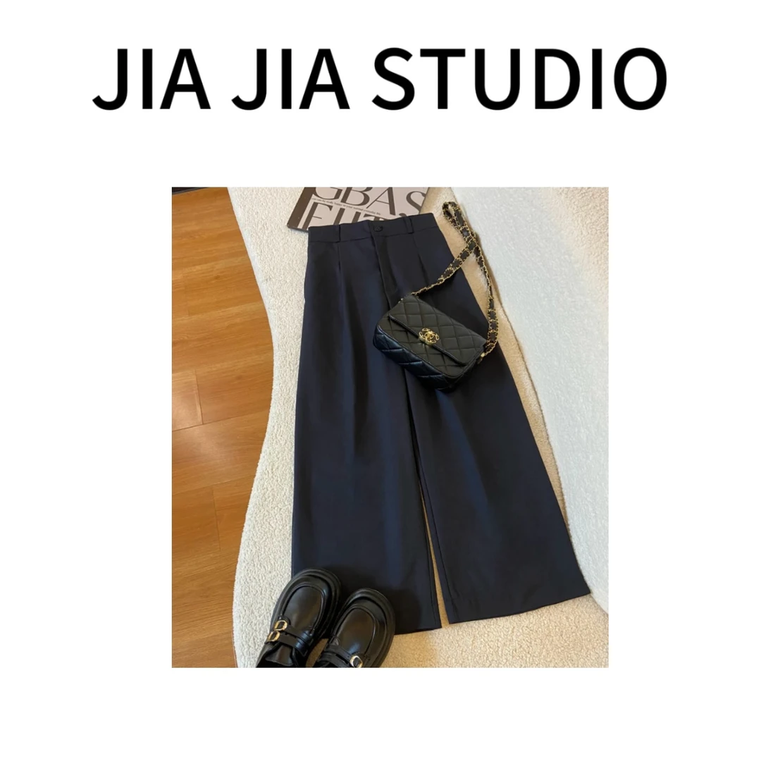 嘉嘉推荐#23612【冬季加绒加厚款】时尚百搭休闲直筒裤