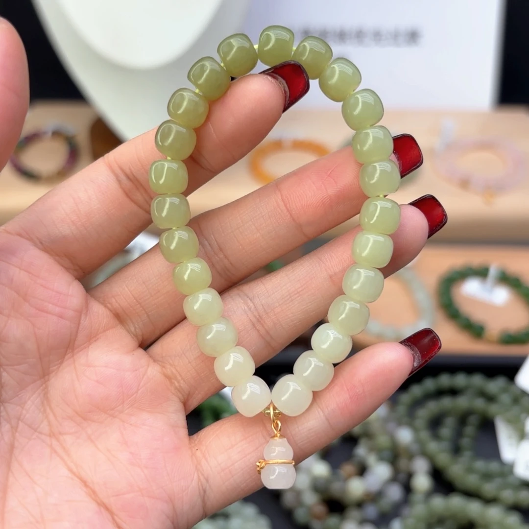 和田玉手链银S925镶嵌