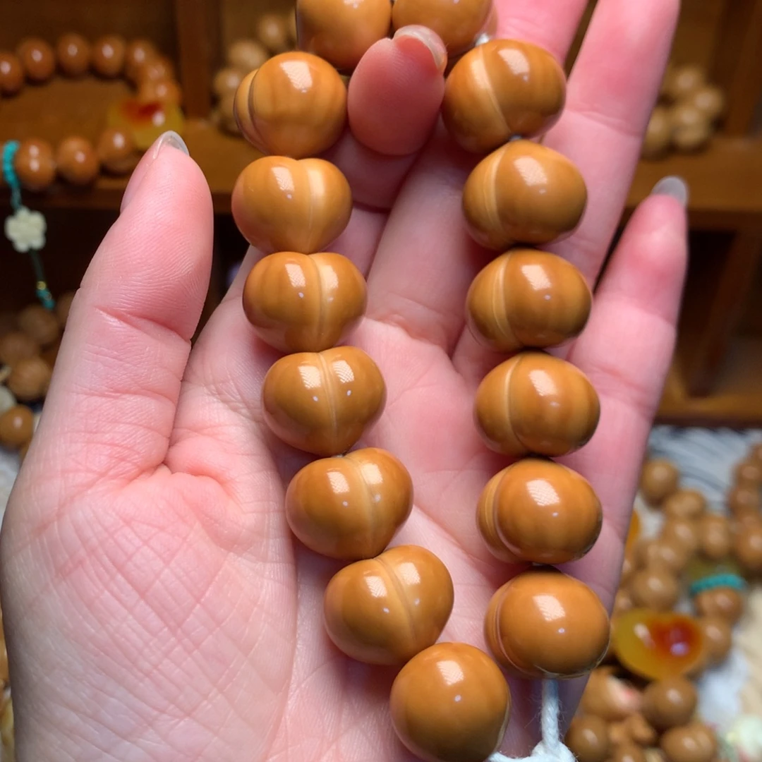 吊坠猴头核桃17玻璃底手持素