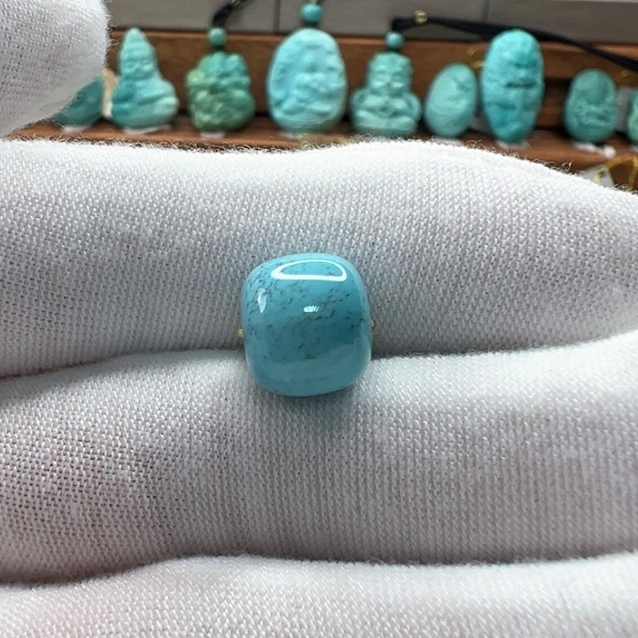 绿松石未镶嵌老型珠 9.8mm