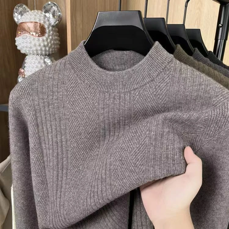 青藏牧王【耗牛绒】厚款圆领提花套头款毛衣上衣百搭长袖