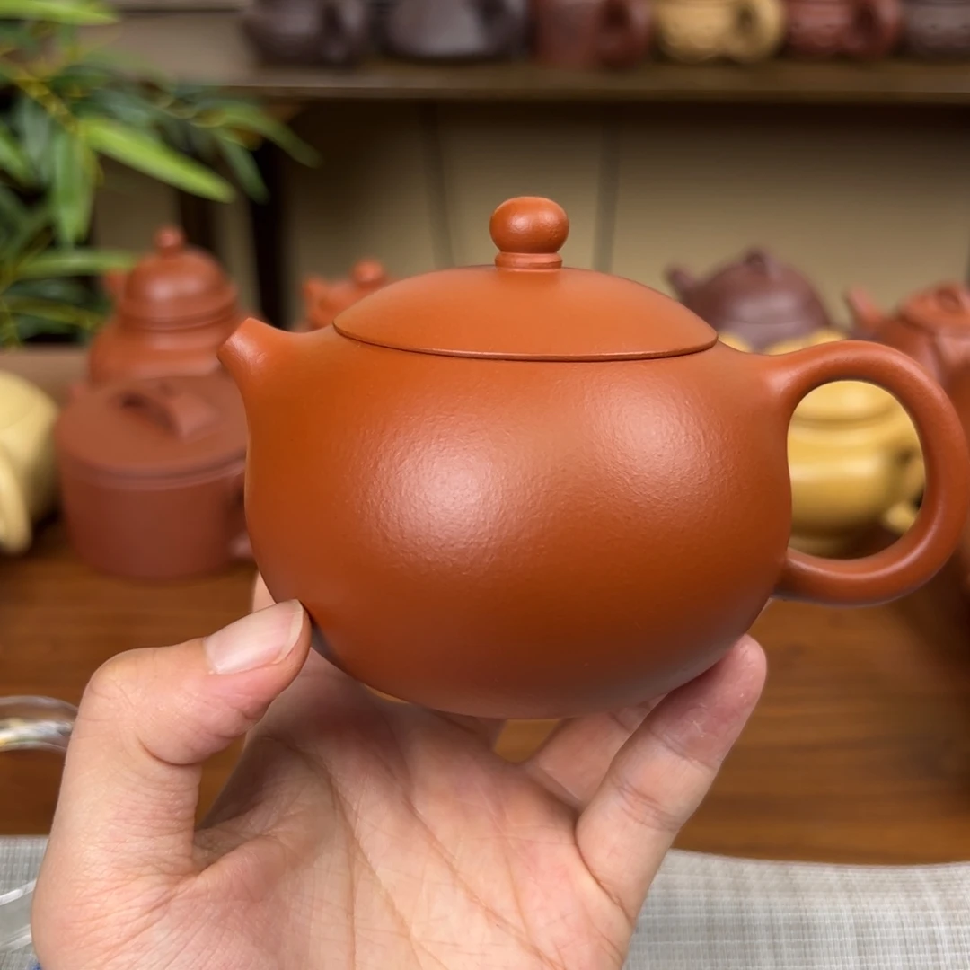 紫砂茶壶紫砂壶红卫朱泥200cc西施瑕