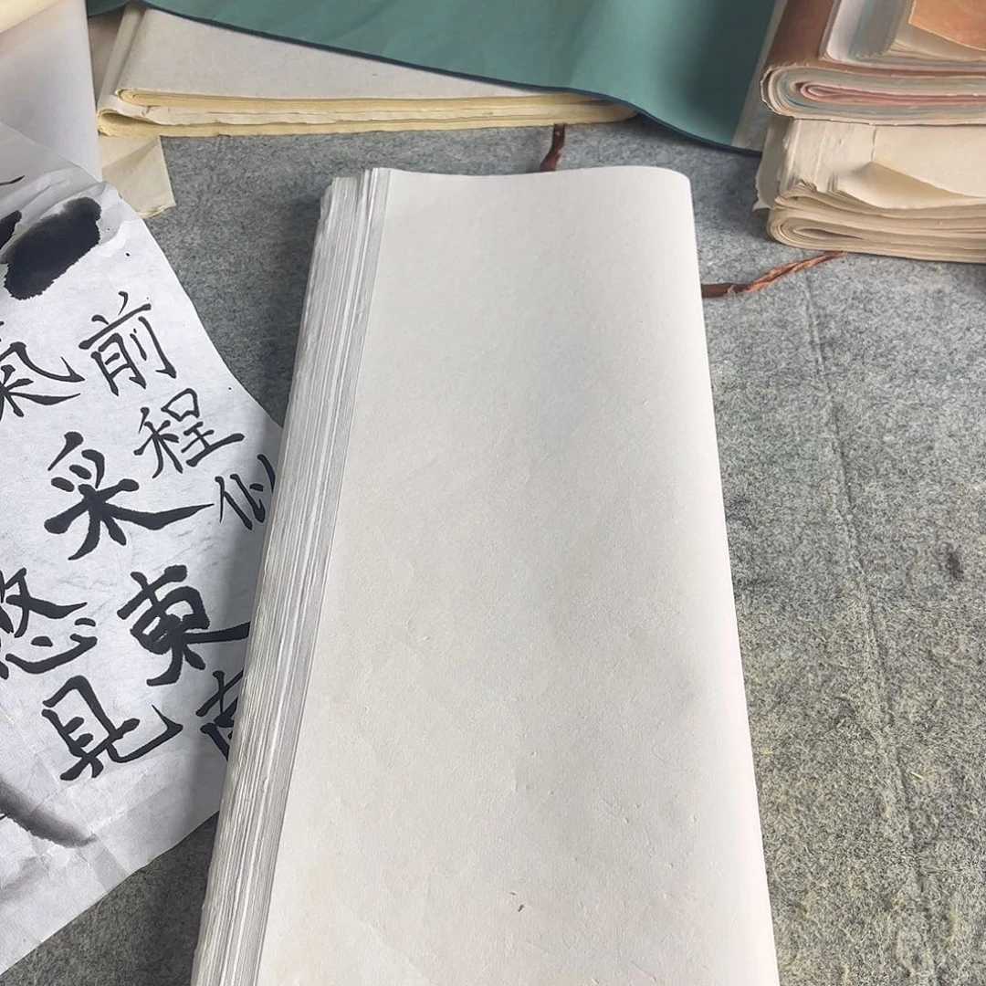 四尺三开纯手工大千蜀纸到手35张