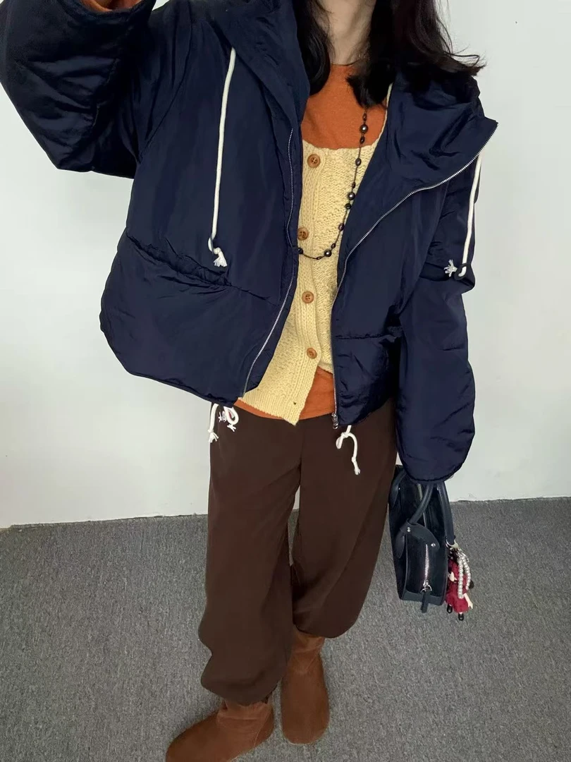 飞天白鹅绒绸缎面料 内里填充90%白鹅绒韩系