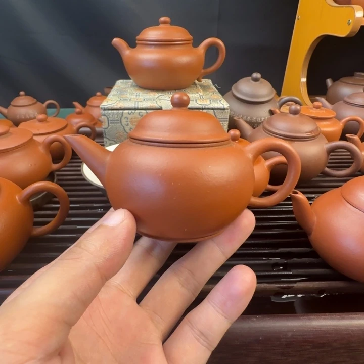 纯手工朱泥盔帽水平容量100