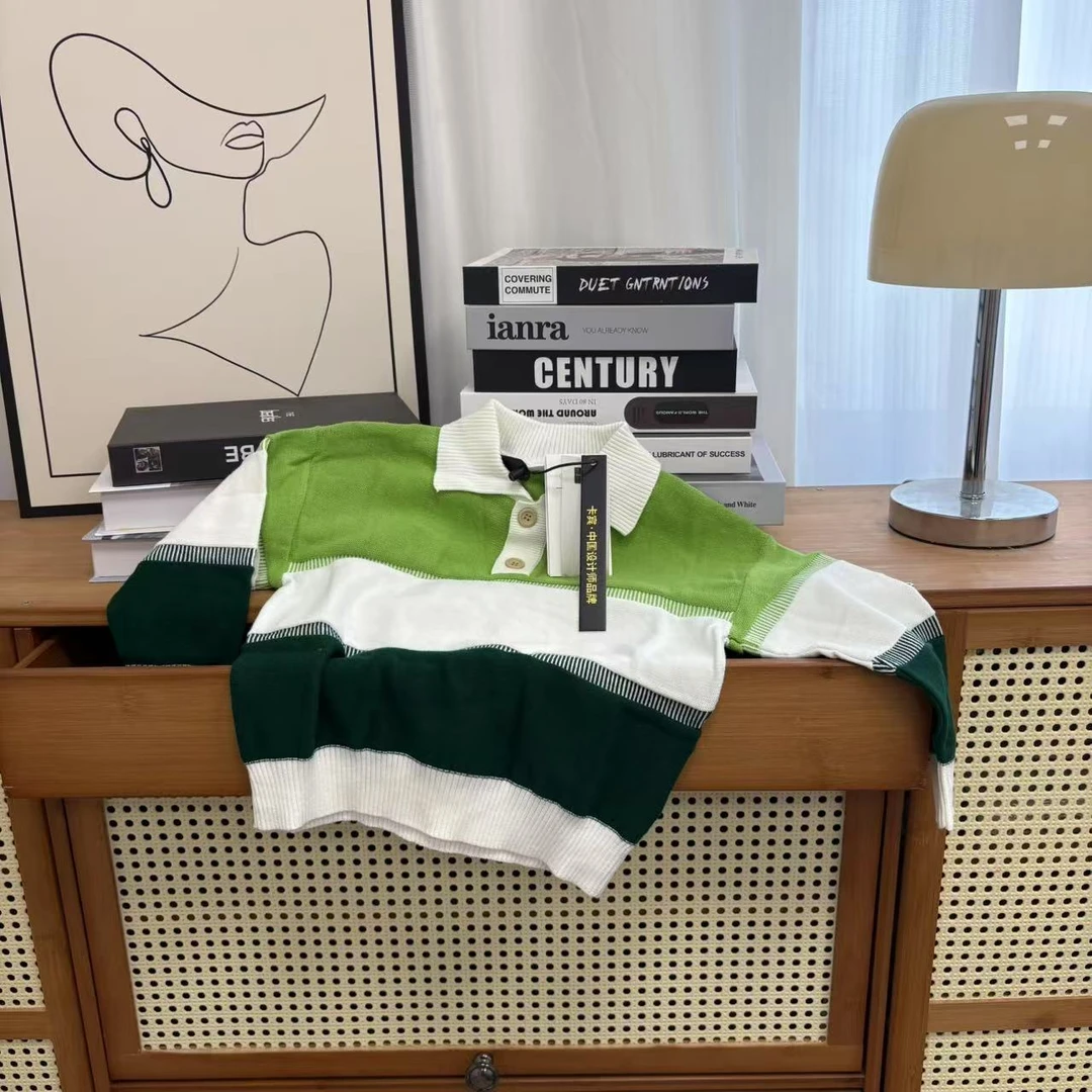 儿童针织polo领翻领上衣DD154